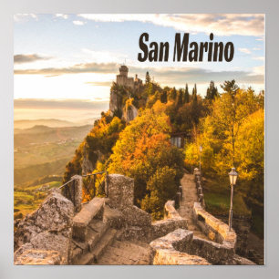 San Marino Europe Three Towers Poster