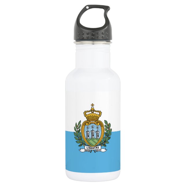 San Marino Flag 532 Ml Water Bottle (Front)