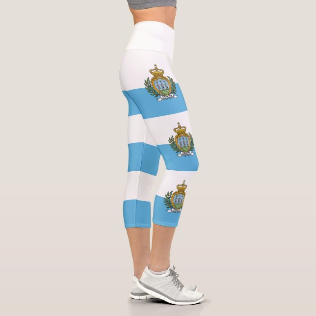San Marino Flag Capri Leggings (Right)