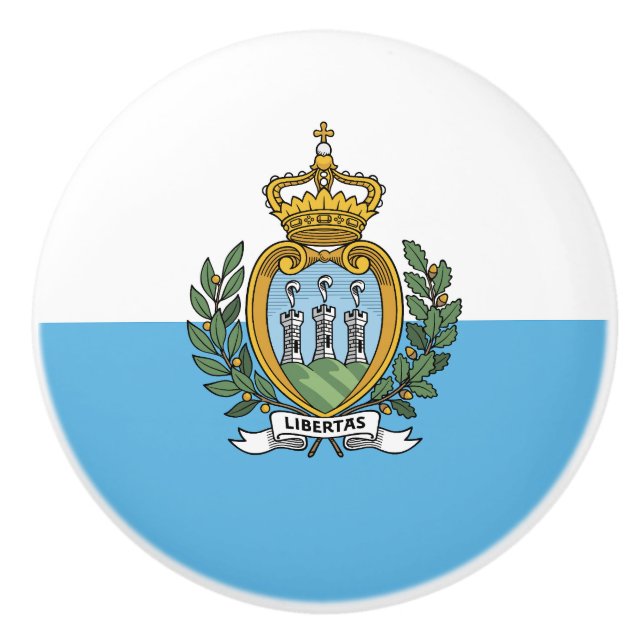 San Marino Flag Ceramic Knob (Front)