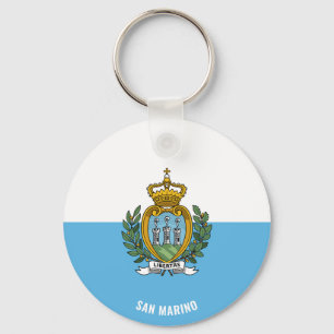 San Marino Flag Charming Patriotic Key Ring