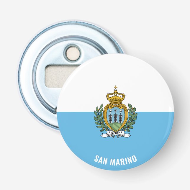 San Marino Flag Delightful Patriotic Bottle Opener (Front)