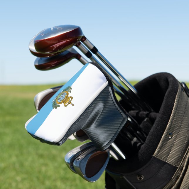 San-Marino flag Golf Head Cover (In Situ)