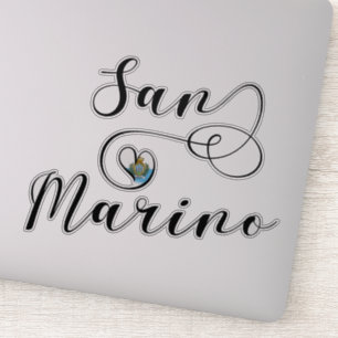 San Marino Flag Heart
