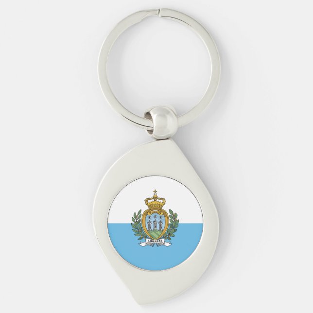 San Marino Flag Key Ring (Front)