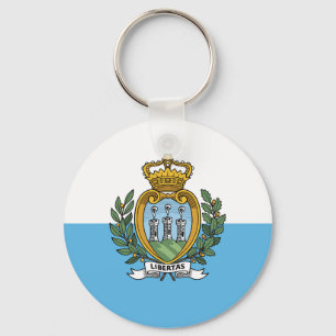 San Marino Flag Key Ring