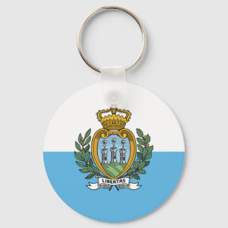 San Marino Flag Key Ring