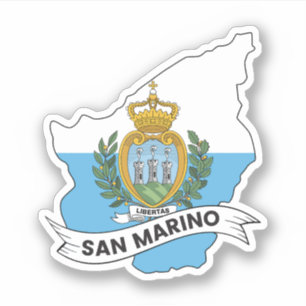 San Marino Flag Map