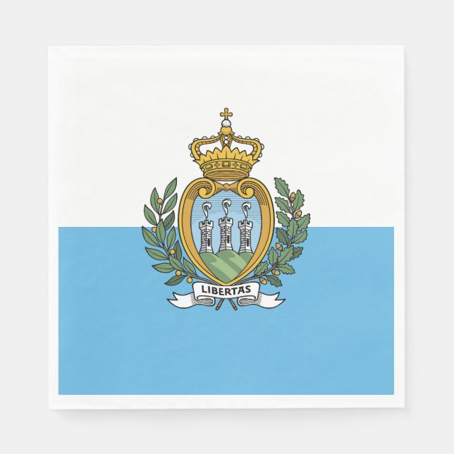 San Marino Flag Napkin (Front)