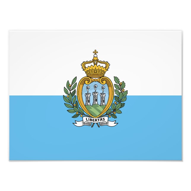 San Marino Flag Photo Print (Front)
