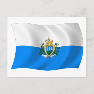San Marino Flag Postcard