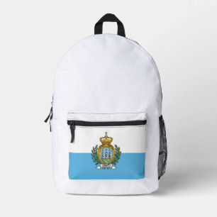 San-Marino flag Printed Backpack