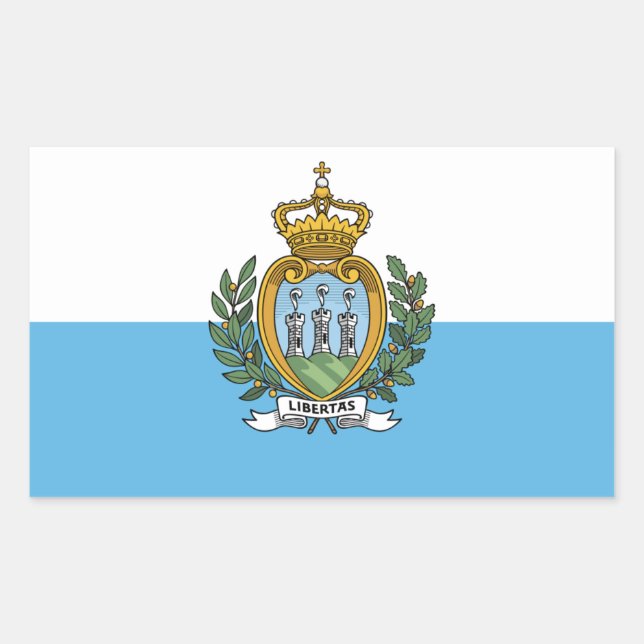 San Marino flag Rectangular Sticker (Front)