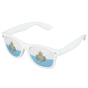 San Marino Flag Retro Sunglasses