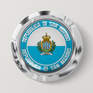 San Marino Round Emblem 7.5 Cm Round Badge