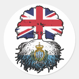 San Marino San Marinese British UK United Kingdom Classic Round Sticker
