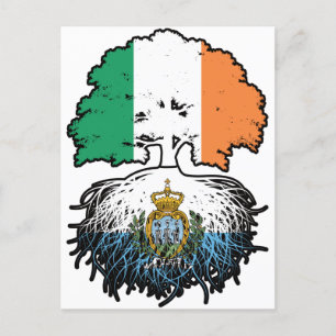 San Marino San Marinese Irish Ireland Tree Roots Postcard