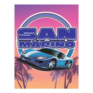 San Marino Sports travel poster