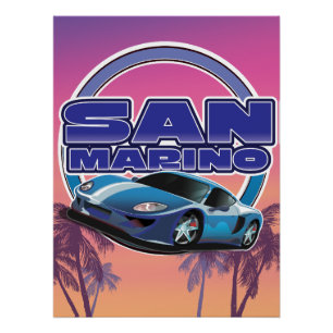 San Marino Sports travel poster