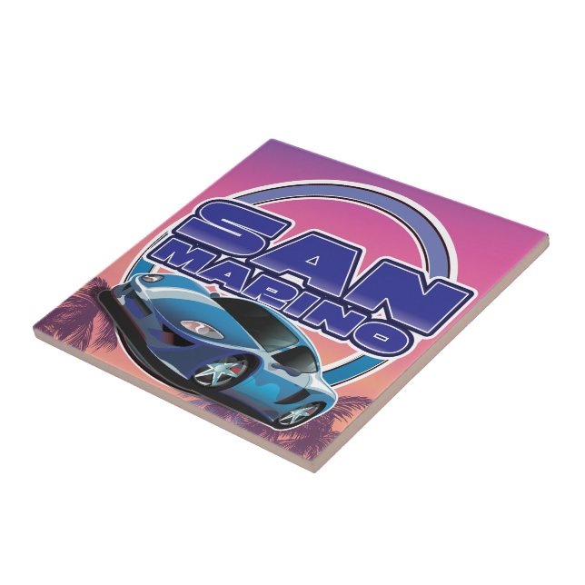 San Marino Sports travel poster Ceramic Tile (Side)