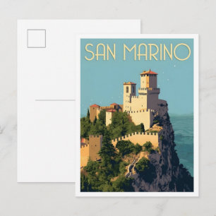 San Marino Vintage Art Travel Postcard