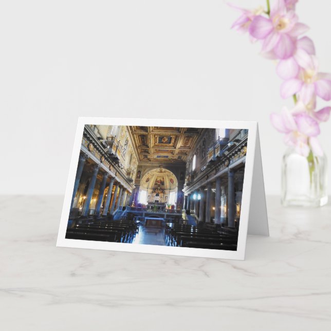 San Martino Ai Monti Portrait, Rome, Italy Card (Orchid)