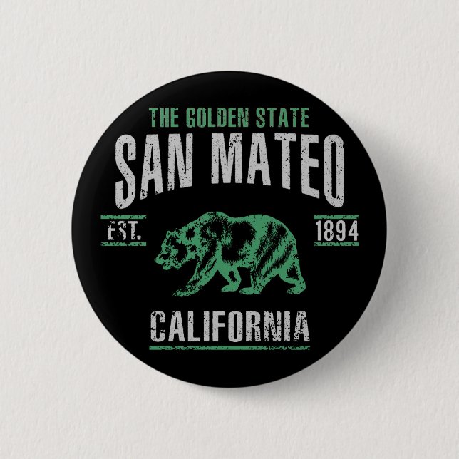 San Mateo 6 Cm Round Badge (Front)