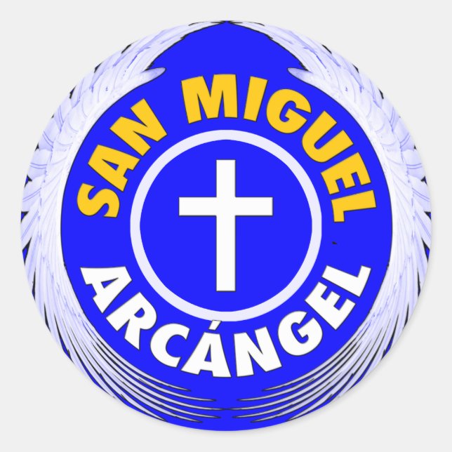 San Miguel Arcangel Classic Round Sticker (Front)