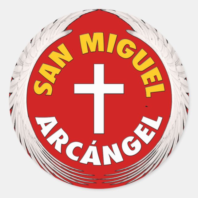 San Miguel Arcangel Classic Round Sticker (Front)