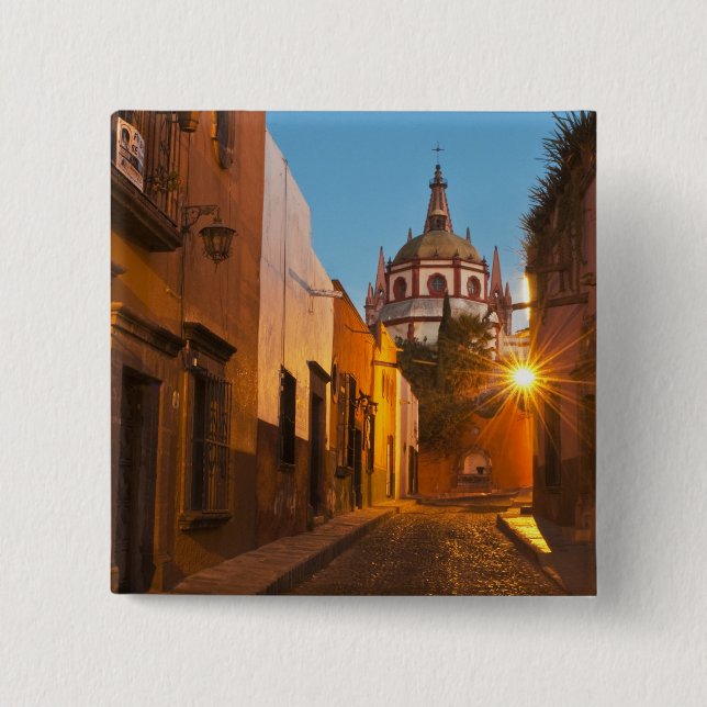 San Miguel de Allende, Mexico. Credit as: Nancy 15 Cm Square Badge (Front)