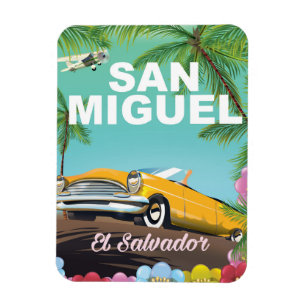 San Miguel El Salvador vintage travel poster Magnet