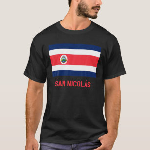 San Nicolás Costa Rica Flag Emblem Escudo Bandera T-Shirt