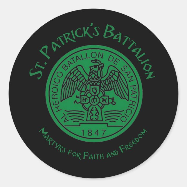 San Patricios Saint Patrick Battalion Classic Round Sticker (Front)