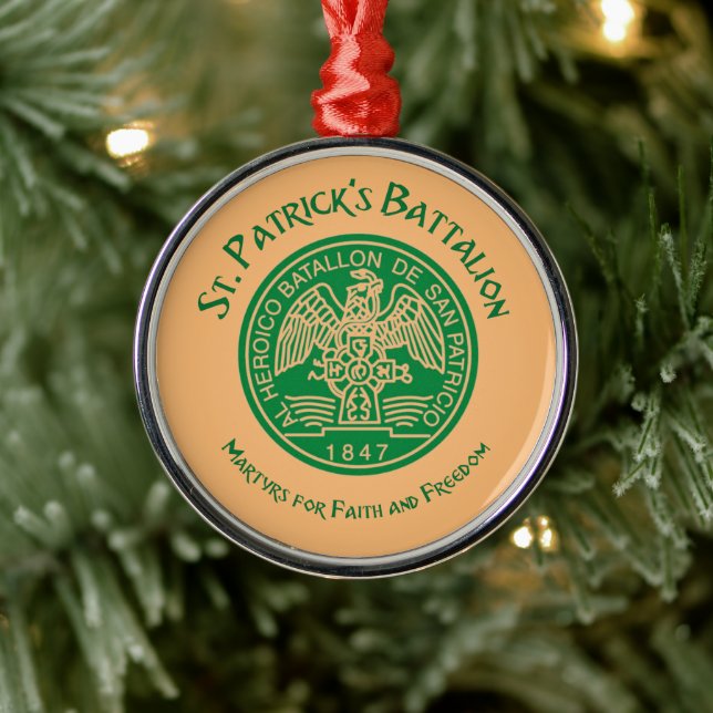 San Patricios Saint Patrick Battalion Metal Ornament (Tree)