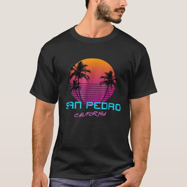 San Pedro California Retro 80s Shirt (Front)