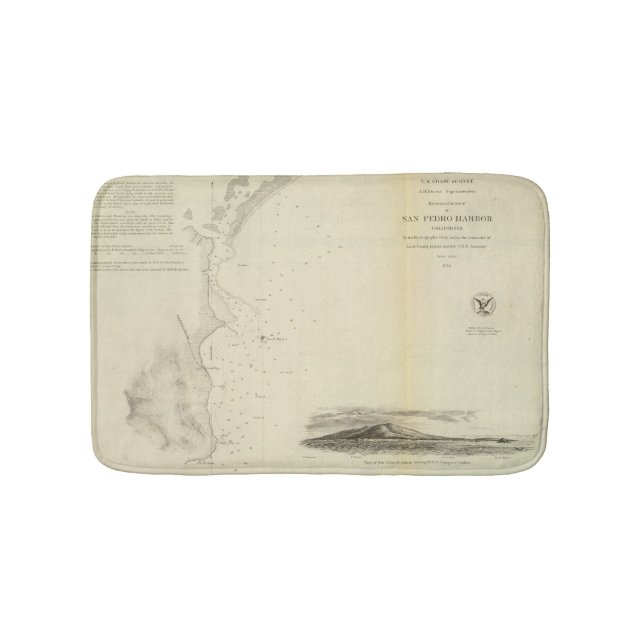 San Pedro Harbour, Calif Bath Mat (Front)