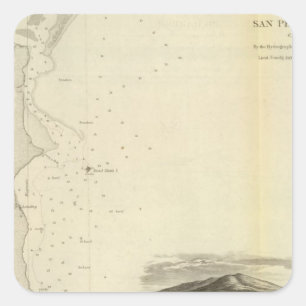 San Pedro Harbour, Calif Square Sticker