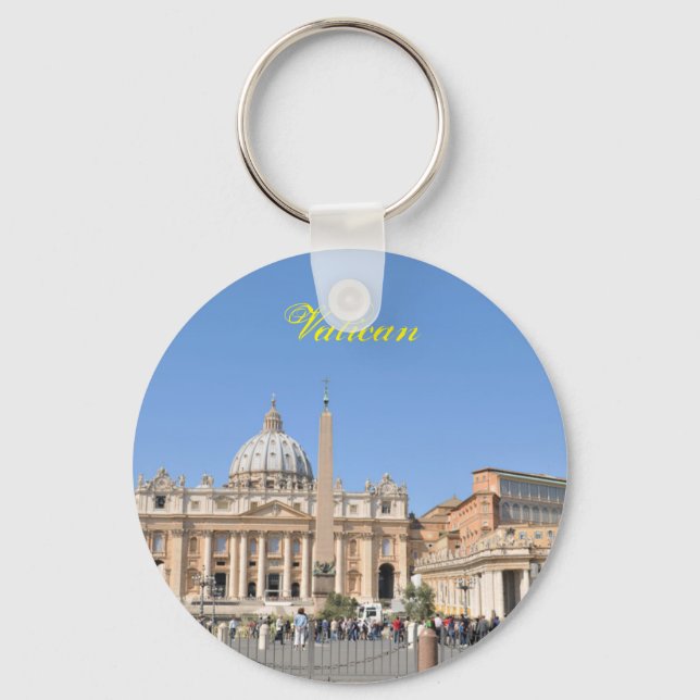 San Pietro square in Vatican, Rome, Italy Key Ring (Front)
