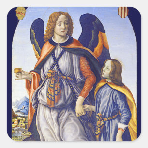 San Rafael Archangel Square Sticker