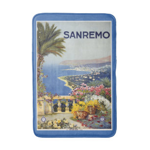 San Remo Italy Vintage Travel bath mats