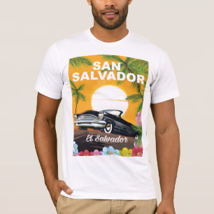San Salvador, El Salvador retro travel poster. T-Shirt