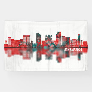 San Salvador El Salvador Skyline Banner