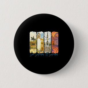 San Salvador El Salvador Traveling Trip Brushstrok 6 Cm Round Badge