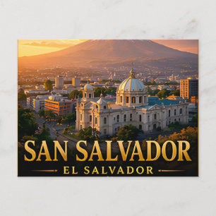 San Salvador El Salvador Volcanic Central American Postcard