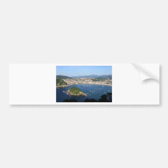 San Sebastian Basque Country Spain scenic view Bumper Sticker (Front)