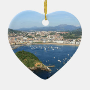 San Sebastian Basque Country Spain scenic view Ceramic Ornament