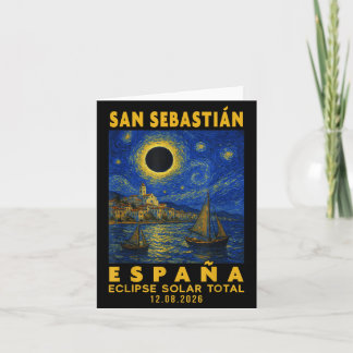 San Sebastián España Eclipse Solar Total 2026 Card