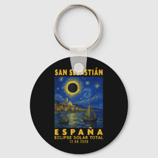 San Sebastián España Eclipse Solar Total 2026 Key Ring