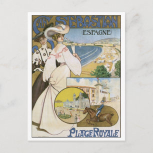 San Sebastian Espana Place Royale Postcard