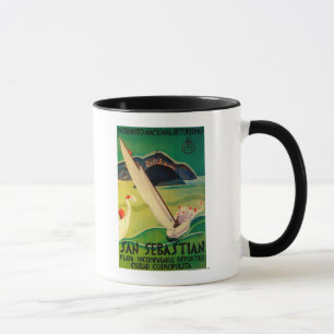 San Sebastian Vintage PosterEurope Mug